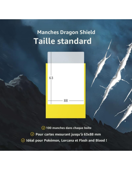 Dragon Shield Standard Manches   Bleu Mat   Version Anglaise 
