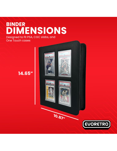 Evoretro Classeur De Rangement Pour Cartes Graduées – Compatible Avec Les Dalles Psa/Bgs/Cgc Pour Votre Collection De 