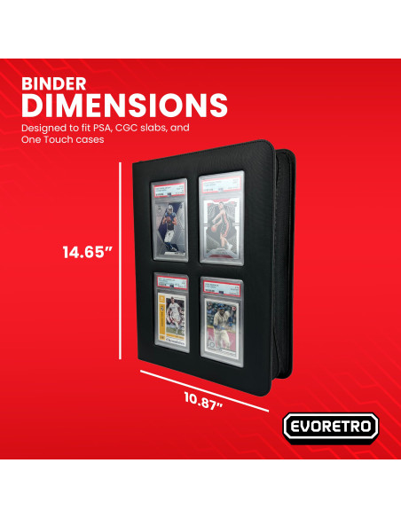 Evoretro Classeur De Rangement Pour Cartes Graduées – Compatible Avec Les Dalles Psa/Bgs/Cgc Pour Votre Collection De 