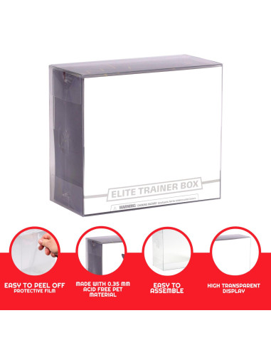 Evoretro Elite Trainer Box étui De Protection – Pliage Doux, Qualité D'archivage, 0,50 Mm D'épaisseur En Plastique Pet 