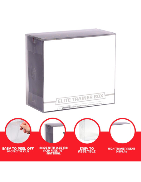 Evoretro Elite Trainer Box étui De Protection – Pliage Doux, Qualité D'archivage, 0,50 Mm D'épaisseur En Plastique Pet 