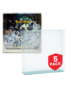 Evoretro Display Case Storage Protector For Pokemon Japanese Booster Box   Lot De 5 Présentoirs En Plastique De 0,5 Mm 