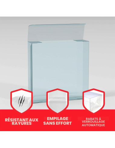 Evoretro Display Case Storage Protector For Pokemon Japanese Booster Box   Lot De 5 Présentoirs En Plastique De 0,5 Mm 