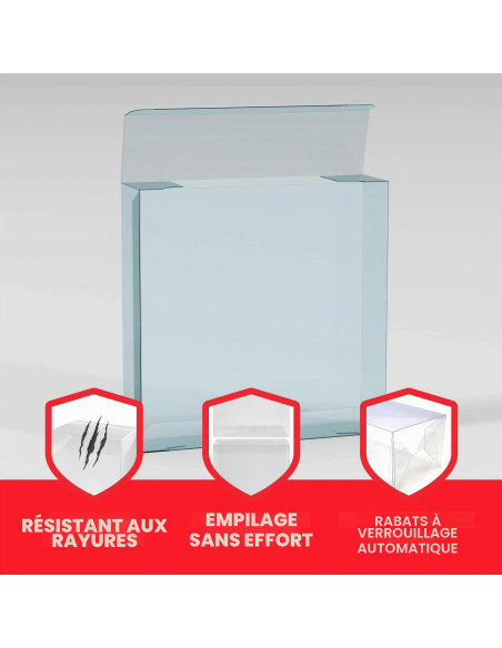 Evoretro Display Case Storage Protector For Pokemon Japanese Booster Box   Lot De 5 Présentoirs En Plastique De 0,5 Mm 