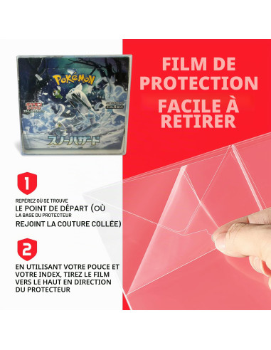 Evoretro Display Case Storage Protector For Pokemon Japanese Booster Box   Lot De 5 Présentoirs En Plastique De 0,5 Mm 