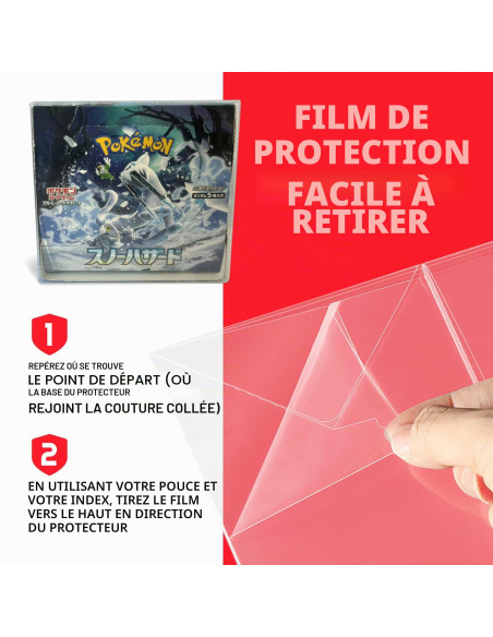 Evoretro Display Case Storage Protector For Pokemon Japanese Booster Box   Lot De 5 Présentoirs En Plastique De 0,5 Mm 