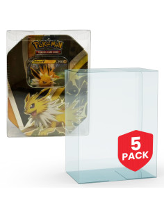 Evoretro Pokémon Jolteon Hp190 Lot De 5 Protections En Pet De 0,40 Mm De Qualité D'archivage, Coques Transparentes 