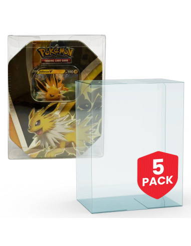 Evoretro Pokémon Jolteon Hp190 Lot De 5 Protections En Pet De 0,40 Mm De Qualité D'archivage, Coques Transparentes 