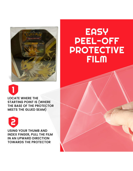 Evoretro Pokémon Jolteon Hp190 Lot De 5 Protections En Pet De 0,40 Mm De Qualité D'archivage, Coques Transparentes 