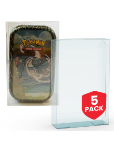 Evoretro Pokémon Lot De 5 Petites Boîtes De Protection En Pet – 0,40 Mm D'épaisseur, Qualité Archivistique, Affichage 