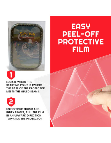 Evoretro Pokémon Lot De 5 Petites Boîtes De Protection En Pet – 0,40 Mm D'épaisseur, Qualité Archivistique, Affichage 
