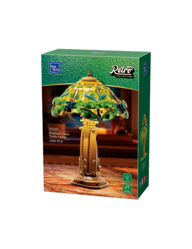 Pan Tasy   Set A Construire Pantasy Retro Collection   Stained Glass Table Lamp (36 Cm)   6973817324802 