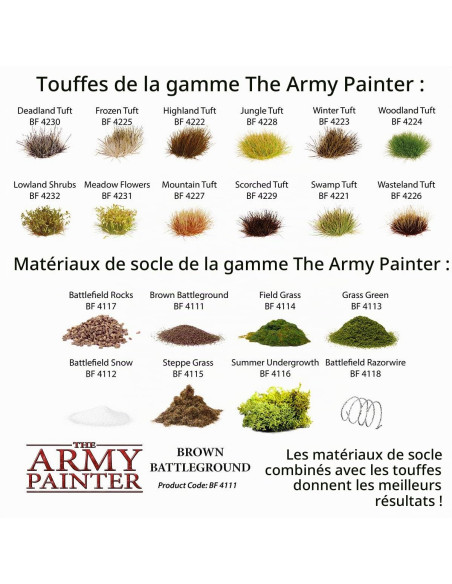 The Army Painter | Sable Brown Battleground | Pour Un Résultat Réaliste | Décors Et Paysages Bf4111 