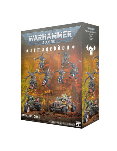 Games Workshop   Wahammer 40 K   Orks   Armaggeddon Battalion Orks 