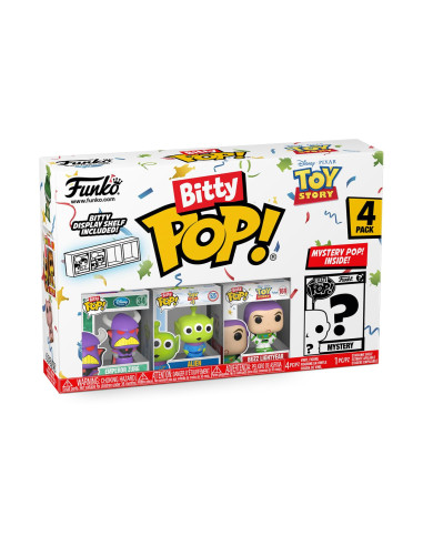 Funko Bitty Pop! Toy Story   Zurg 4 Pk   Zurg, Alien, Buzz Lightyear Et Une Mini Figurine Mystère En Surprise   2.2 Cm 