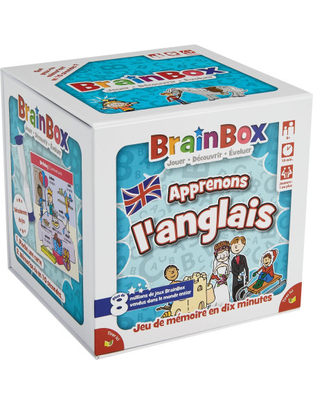 Brainbox : Apprenons L'anglais   Jeu De Mémoire Pour Enfants Dès 8 Ans   Jeu De Société Pour Apprendre L'anglais En 