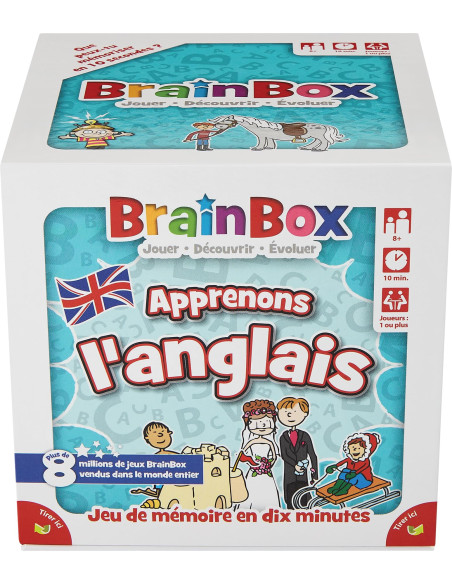Brainbox : Apprenons L'anglais   Jeu De Mémoire Pour Enfants Dès 8 Ans   Jeu De Société Pour Apprendre L'anglais En 