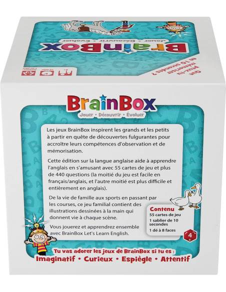 Brainbox : Apprenons L'anglais   Jeu De Mémoire Pour Enfants Dès 8 Ans   Jeu De Société Pour Apprendre L'anglais En 