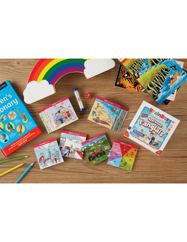 Brainbox : Apprenons L'anglais   Jeu De Mémoire Pour Enfants Dès 8 Ans   Jeu De Société Pour Apprendre L'anglais En 