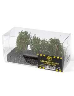 Ak Interactive Klaritta Ak8215 Lot De 4 Buissons Vert Foncé 4 5 Cm échelle 1:35/75/90 Mm 