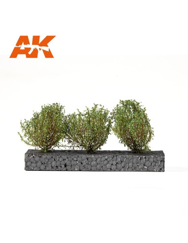 Ak Interactive Klaritta Ak8215 Lot De 4 Buissons Vert Foncé 4 5 Cm échelle 1:35/75/90 Mm 