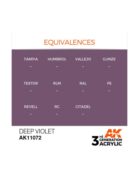 Ak Interactive 3rd Gen Acrylic Intense Deep Violet 17ml 