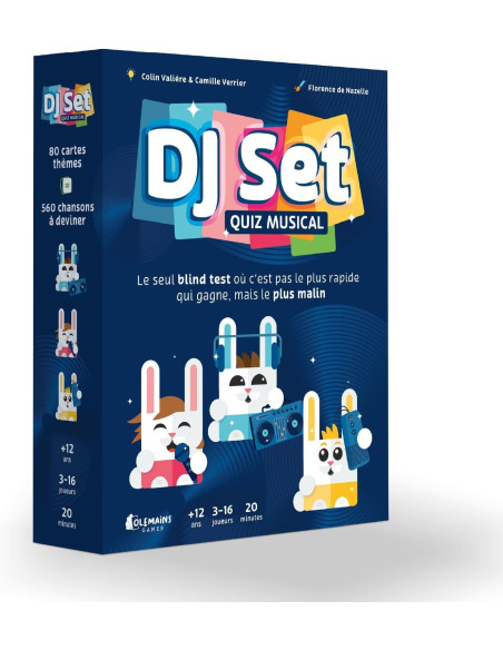 Dj Set – Jeu De Société Famille Et Amis – Redécouvre Le Blind Test – 80 Thèmes Originaux, 560 Morceaux – 3 à 16 Joueurs 