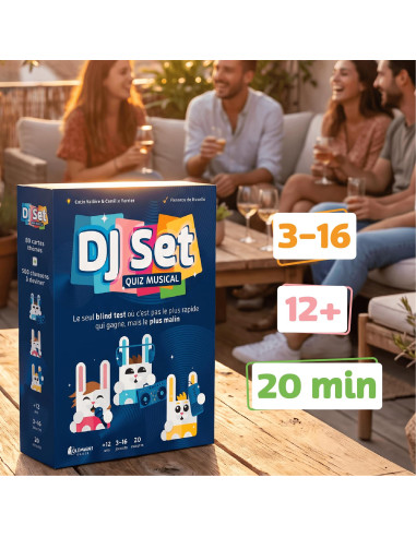 Dj Set – Jeu De Société Famille Et Amis – Redécouvre Le Blind Test – 80 Thèmes Originaux, 560 Morceaux – 3 à 16 Joueurs 