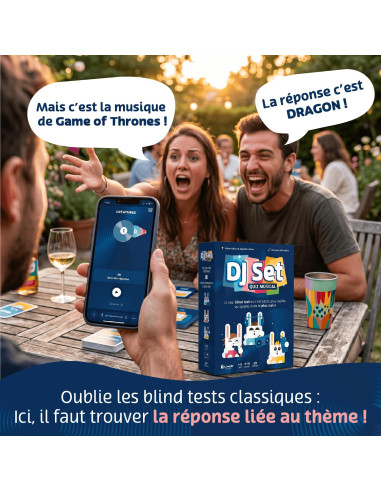 Dj Set – Jeu De Société Famille Et Amis – Redécouvre Le Blind Test – 80 Thèmes Originaux, 560 Morceaux – 3 à 16 Joueurs 