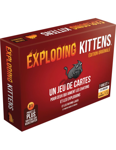 Asmodee Exploding Kittens Jeu De Base   Jeu De Cartes D'ambiance Hilarant 
