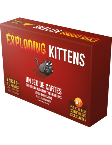 Asmodee Exploding Kittens Jeu De Base   Jeu De Cartes D'ambiance Hilarant 