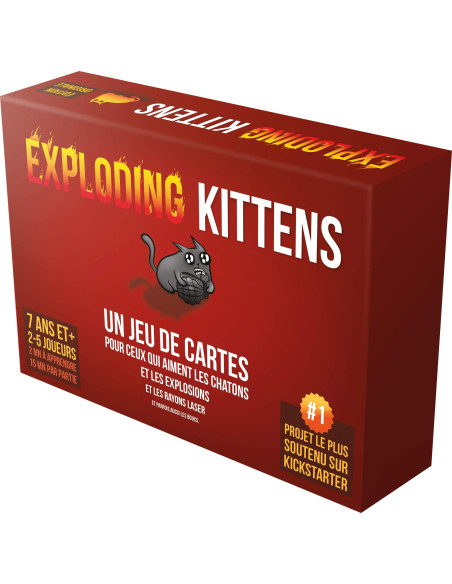 Asmodee Exploding Kittens Jeu De Base   Jeu De Cartes D'ambiance Hilarant 