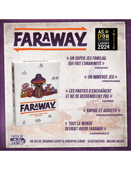 Faraway, Jeu De Stratégie Et Planification, 2 6 Joueurs Dès 10 Ans 