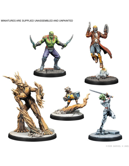 Asmodee Marvel : Crisis Protocol Les Gardiens De La Galaxie Jeu De Figurines à Partir De 14 Ans 2 Joueurs Temps De Jeu 