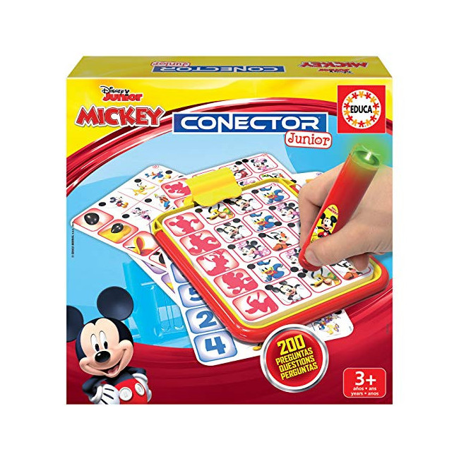 Educa- Connecteur Junior Mickey et Minnie Set de Questions et réponses, avec boli sages avec LED, pour Enfants de 3 à 5 Ans,...