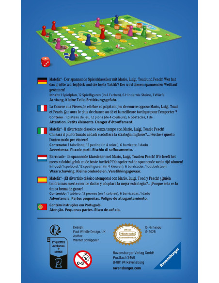 Ravensburger   Jeu De Société   Super Mario   La Course Aux Pièces   Jeu De Plateau En Famille   Tactique Et Chance   à 