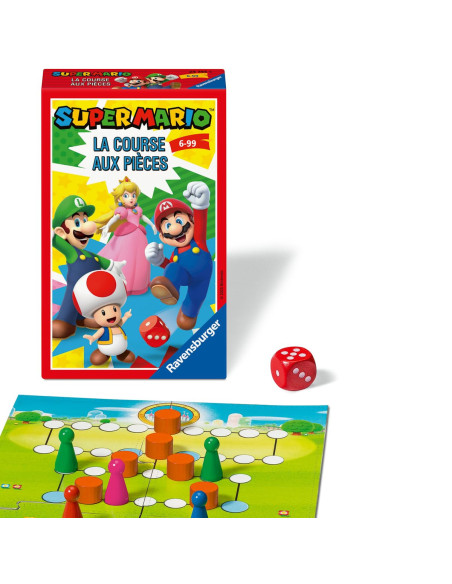 Ravensburger   Jeu De Société   Super Mario   La Course Aux Pièces   Jeu De Plateau En Famille   Tactique Et Chance   à 