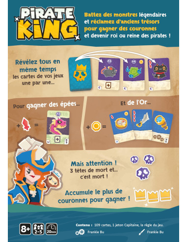 Gigamic   Pirate King   Un Jeu De Prise De Risques   Jeu D'ambiance à Partir De 8 Ans   De 2 à 5 Joueurs, Rouge Et Noir 