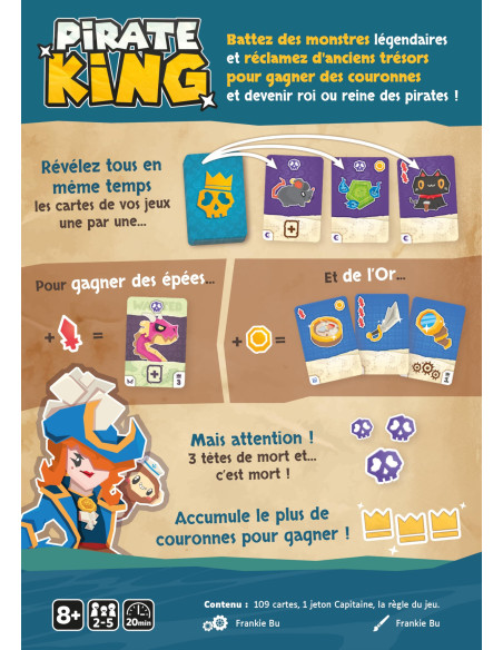 Gigamic   Pirate King   Un Jeu De Prise De Risques   Jeu D'ambiance à Partir De 8 Ans   De 2 à 5 Joueurs, Rouge Et Noir 