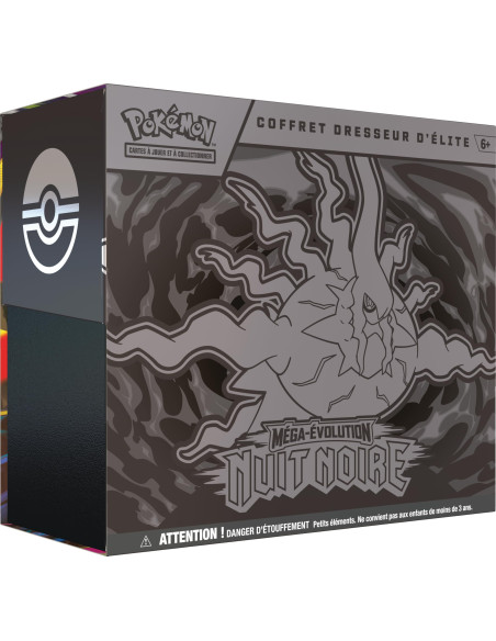 Pokémon: Coffret Dresseur D’élite Méga évolution– Nuit Noire (1 Carte Promo Entièrement Illustrée, 9boosters Et Des 