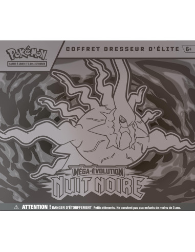 Pokémon: Coffret Dresseur D’élite Méga évolution– Nuit Noire (1 Carte Promo Entièrement Illustrée, 9boosters Et Des 