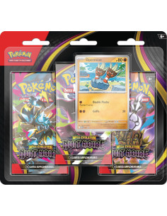 Pokémon: Blister De Trois Boosters Méga évolution– Nuit Noire (1 Carte Promo Brillante Et 3boosters) 
