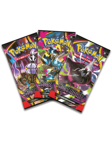 Pokémon: Blister De Trois Boosters Méga évolution– Nuit Noire (1 Carte Promo Brillante Et 3boosters) 
