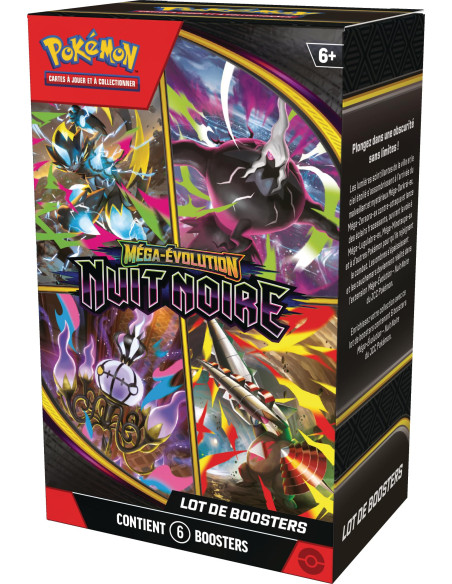Pokémon: Lot De Boosters Méga évolution– Nuit Noire (6boosters) 