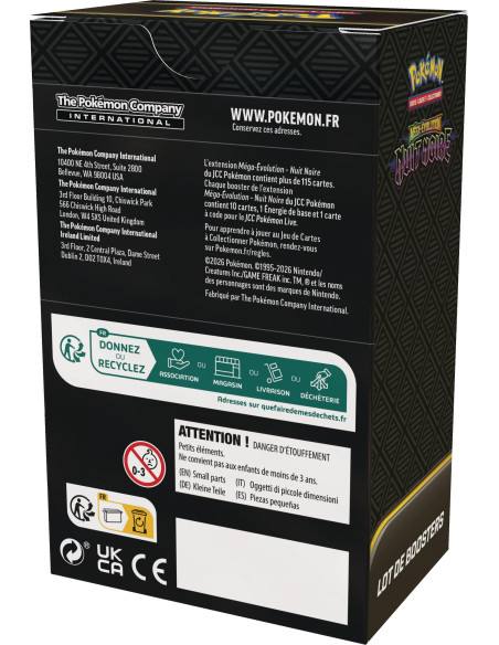 Pokémon: Lot De Boosters Méga évolution– Nuit Noire (6boosters) 