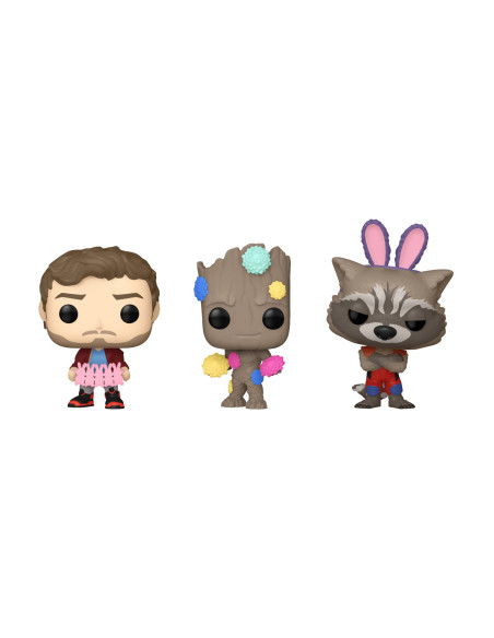 Funko Carrot Pocket Pop! Marvel   Groot   Guardians Of The Galaxy 3 Pack   Marvel Comics   Figurine En Vinyle à 