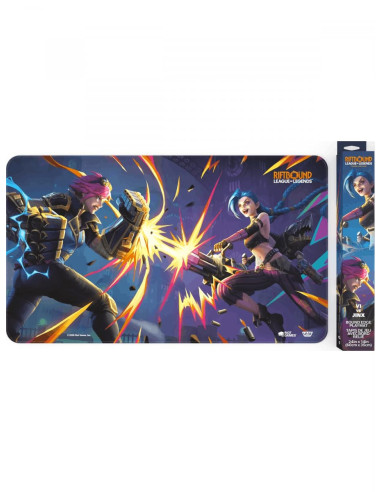 Uvs Games Riftbound League Of Legends Tcg Vendetta Vi Vs Jinx Tapis De Jeu En Néoprène 61 X 35,6 Cm 