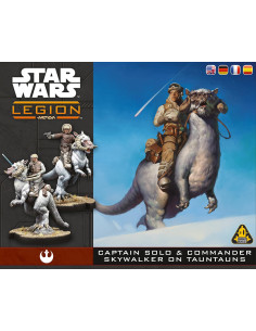 Asmodee   Star Wars Legion: Captain Solo & Commander Skywalker On Tauntauns 