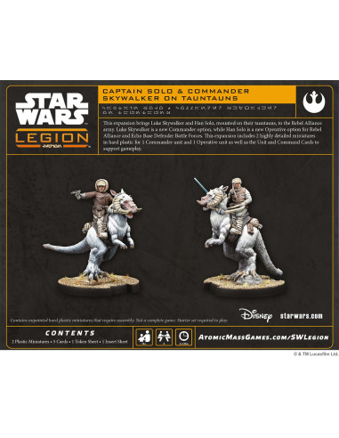 Asmodee   Star Wars Legion: Captain Solo & Commander Skywalker On Tauntauns 