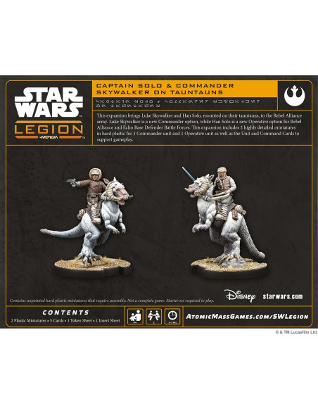 Asmodee   Star Wars Legion: Captain Solo & Commander Skywalker On Tauntauns 